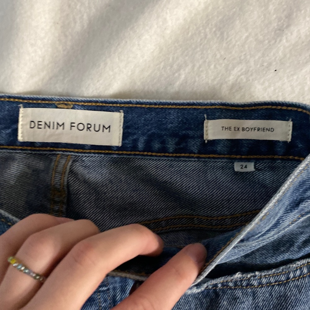 Denim Forum the ex boyfriend W24 Vintage Dark High-waisted slightly tapered jean - Picture 3 of 4